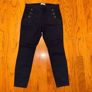LOFT Dark Blue High-Waisted Pants